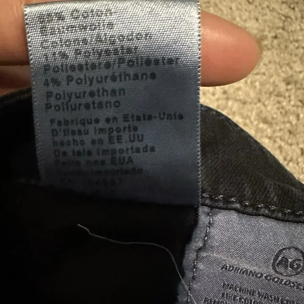 AG Adriano Goldschmied Jeans Women 28R The Prima‎ Mid Rise Cigarette Dark Blue